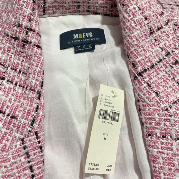 NWT Anthropologie Maeve Tweed Vest Blush Pink - Picture 7 of 10